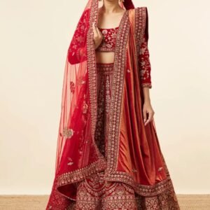 Suhagan Scarlet Bridal Lehenga Choli