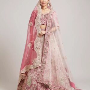 Rosé Radiance Bridal Lehenga Choli
