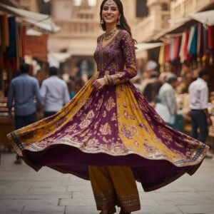 Indo Western Anarkali Gown