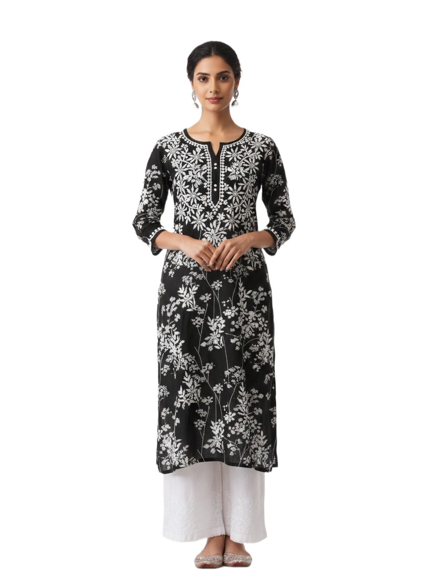 Mulmul Printed Straight Kurta